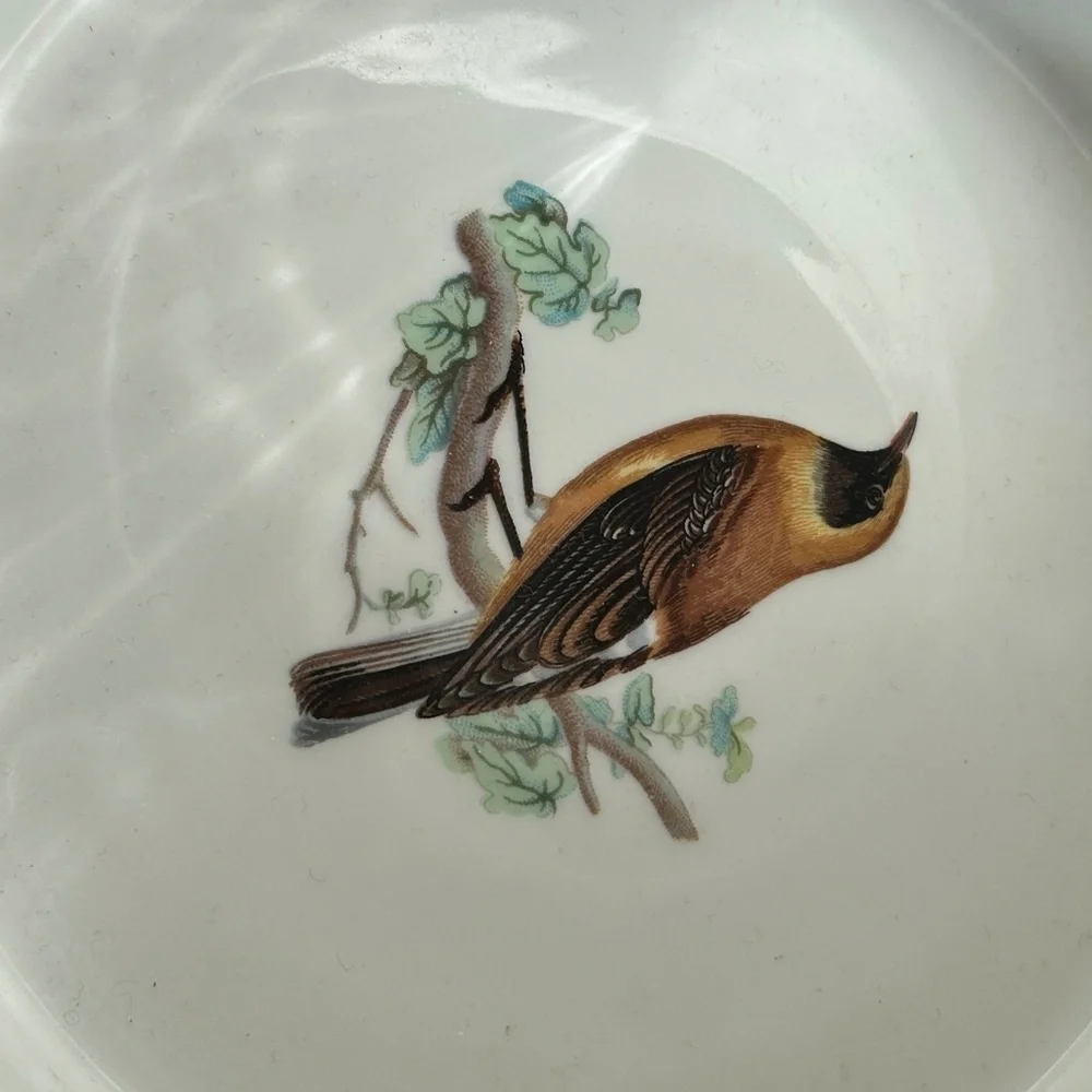 Porcelain Baking Dish Souffle Casserole Birds France Louis Lourioux Le Faune